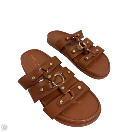 Sandals Flats By Marc Fisher In Brown, Size: 8.5