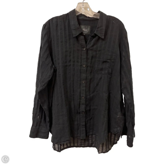 Blouse Long Sleeve By Rails In Black, Size: Xl