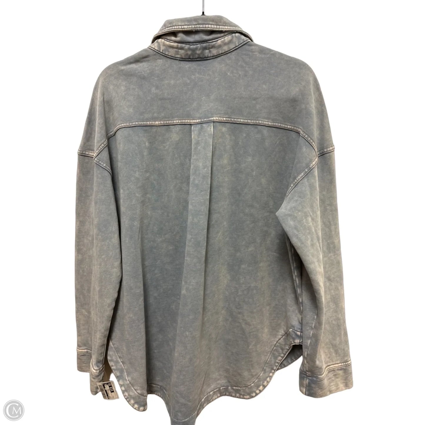 Jacket Shirt By Joa In Blue, Size: L