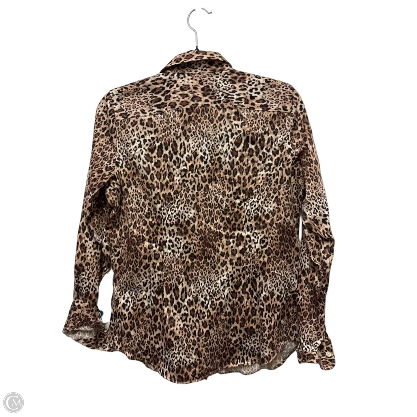 Blouse Long Sleeve By Chaps In Animal Print, Size: S