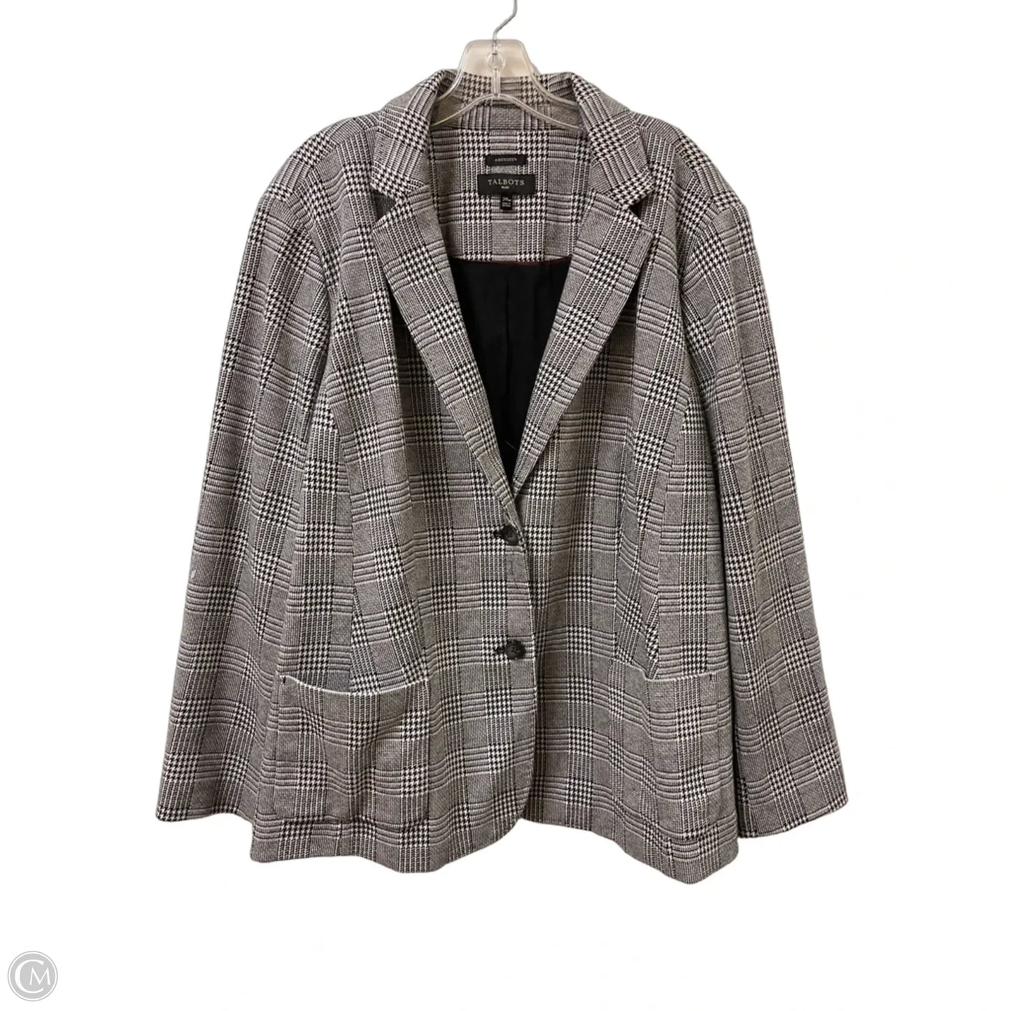 Blazer By Talbots In Black & White, Size: 3x