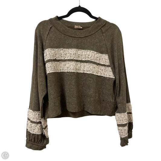 Top Long Sleeve By Pol In Green, Size: S
