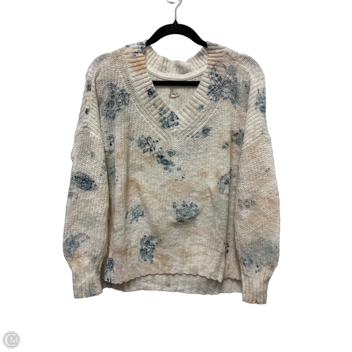 Sweater By Pilcro In Blue & Cream, Size: Sp