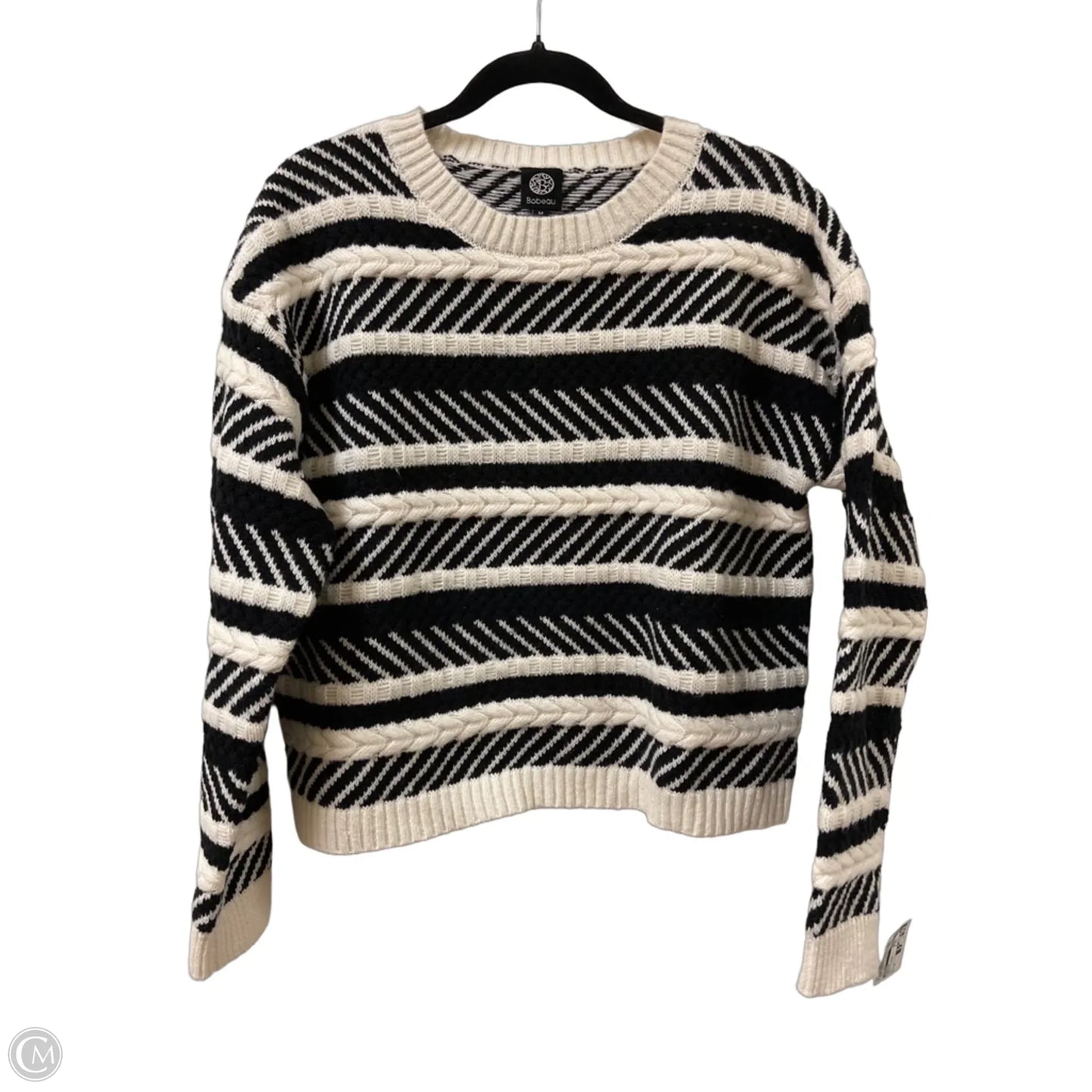 Sweater By Bobeau In Black & Cream, Size: M