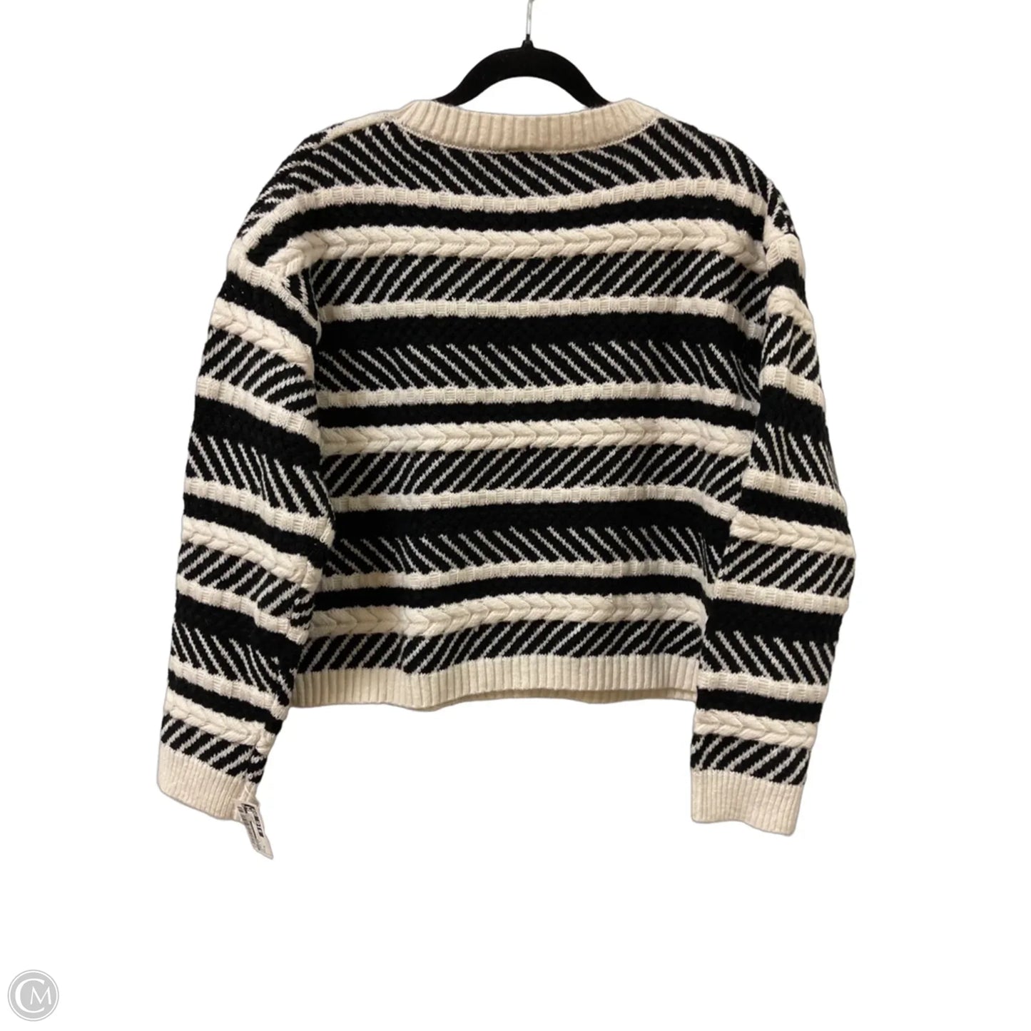 Sweater By Bobeau In Black & Cream, Size: M