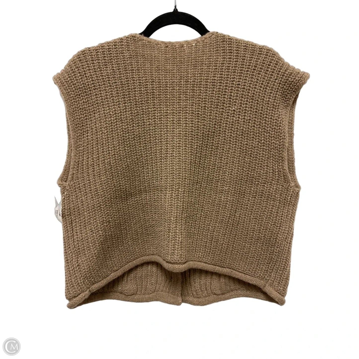 Sweater Short Sleeve By So Me In Brown, Size: S