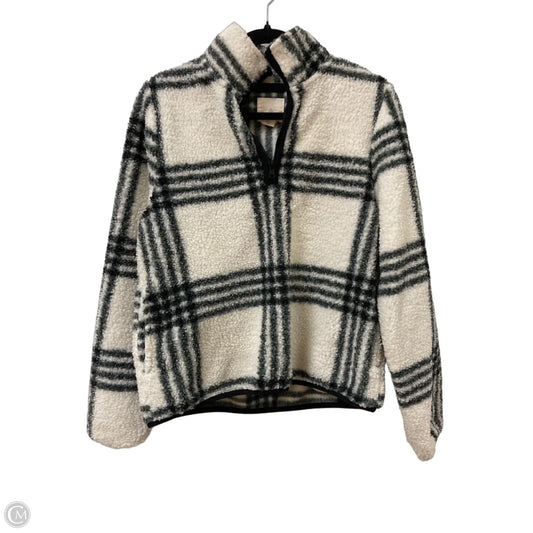 Jacket Faux Fur & Sherpa By Clothes Mentor In Black & White, Size: M