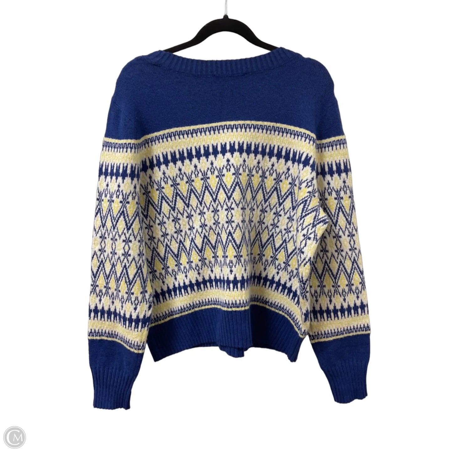 Sweater By Loft In Blue & Yellow, Size: Xl