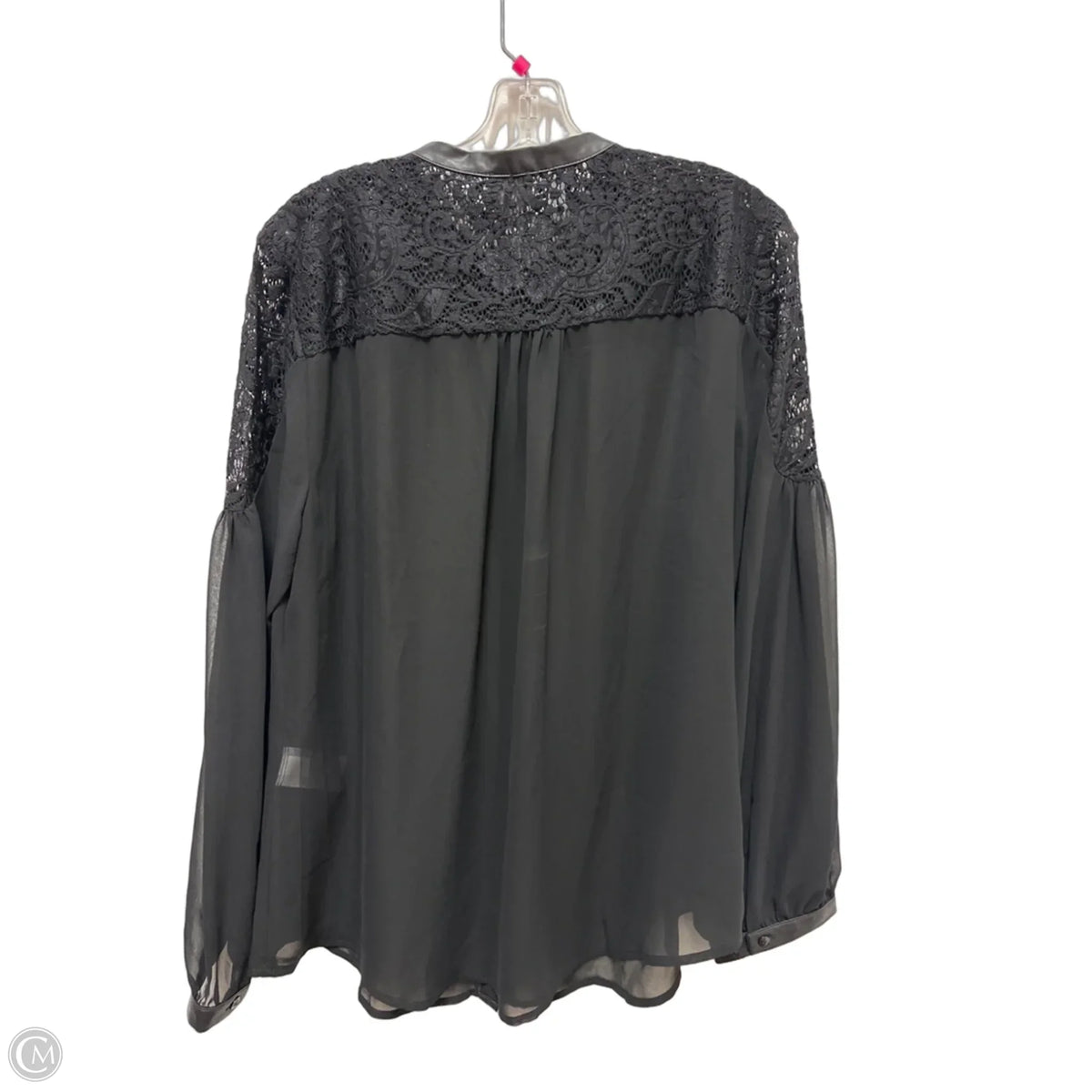 Blouse Long Sleeve By Chicos In Black, Size: L