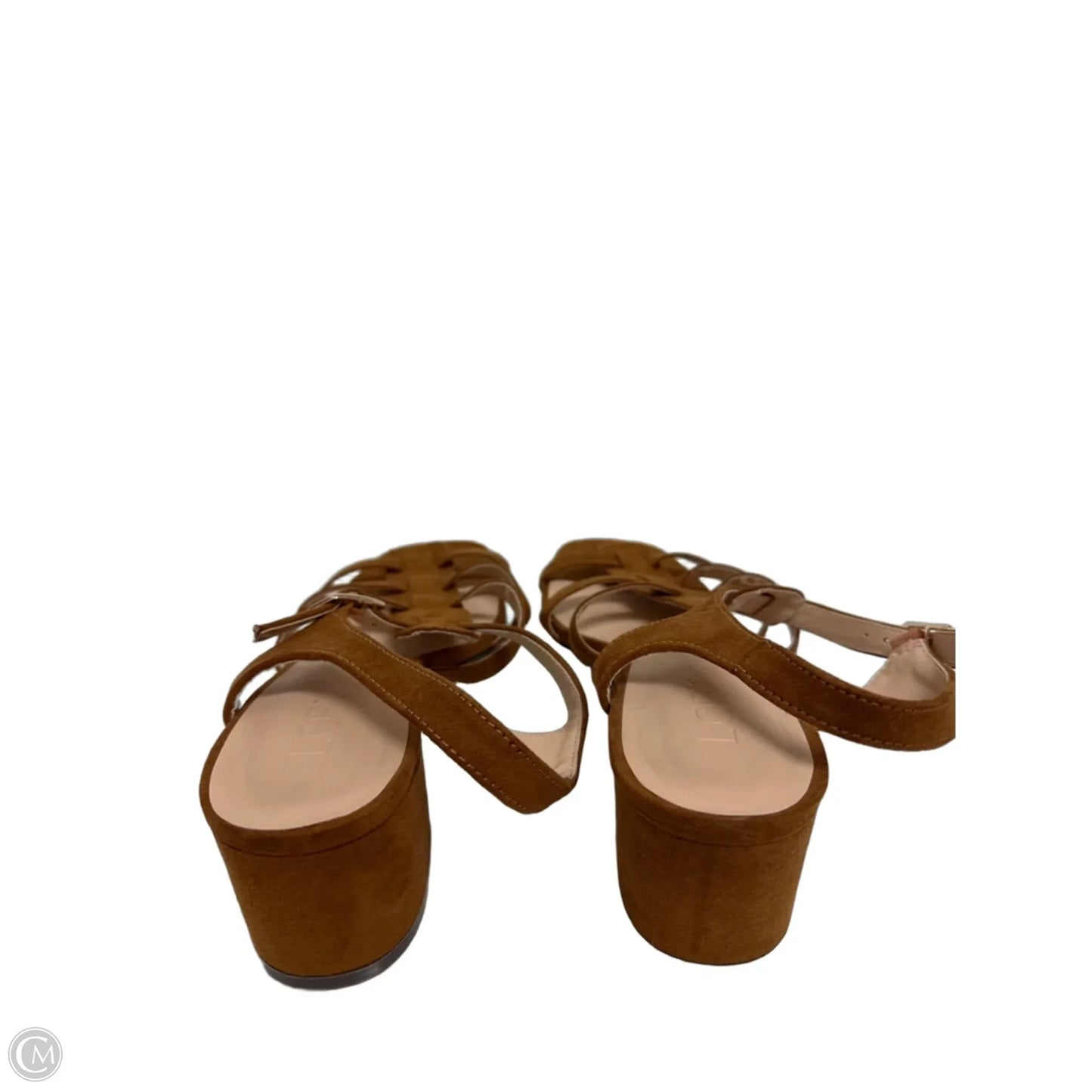 Sandals Heels Block By Loft In Brown, Size: 8
