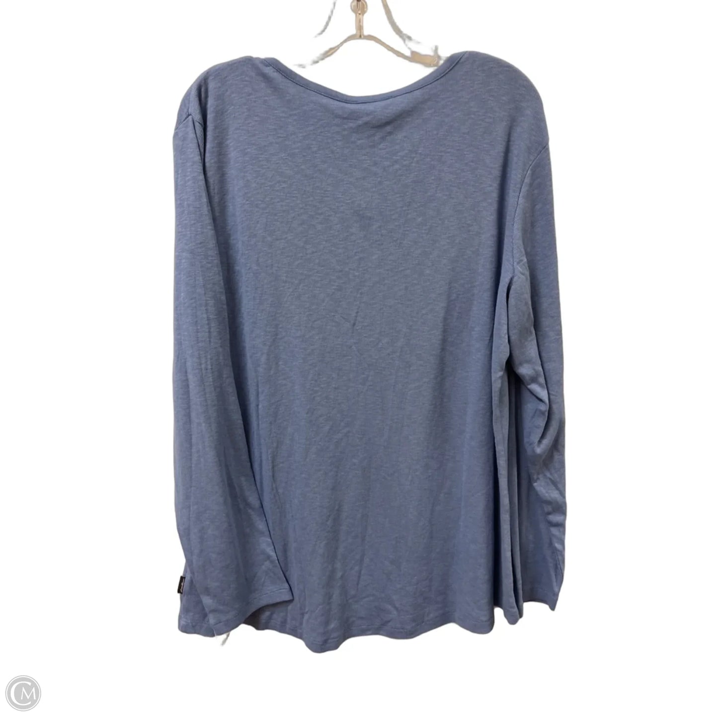 Top Long Sleeve By Eddie Bauer In Blue, Size: 1x