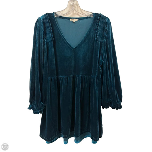 Tunic Long Sleeve By Jodifl In Teal, Size: M