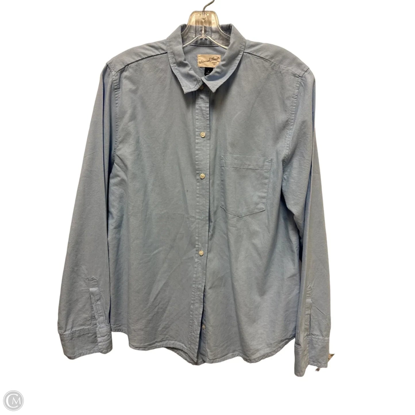 Blouse Long Sleeve By Universal Thread In Blue, Size: M