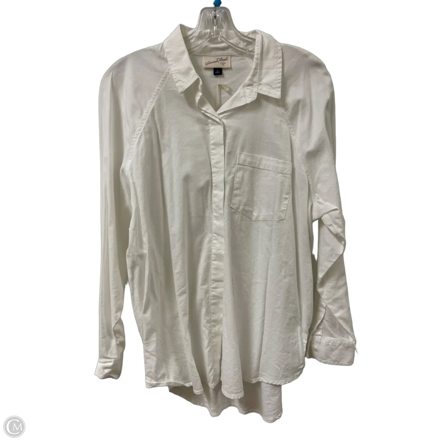 Blouse Long Sleeve By Universal Thread In White, Size: S