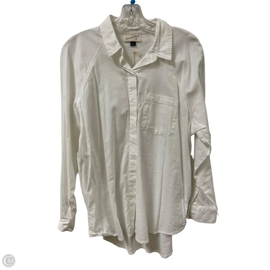 Blouse Long Sleeve By Universal Thread In White, Size: S