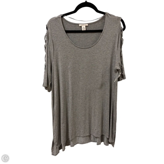 Top Short Sleeve By West Bound In Grey, Size: Xl