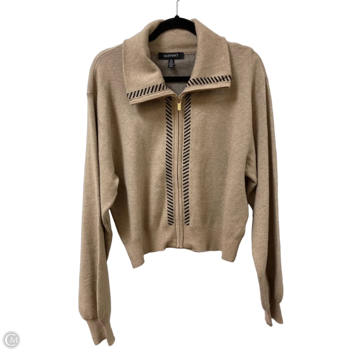 Sweater By Ellen Tracy In Brown, Size: L