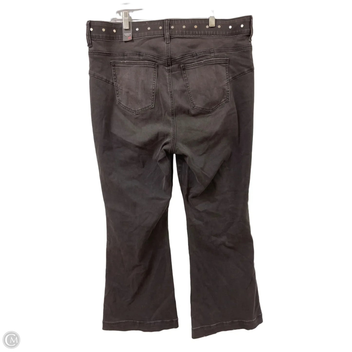 Jeans Flared By Torrid In Grey Denim, Size: 18