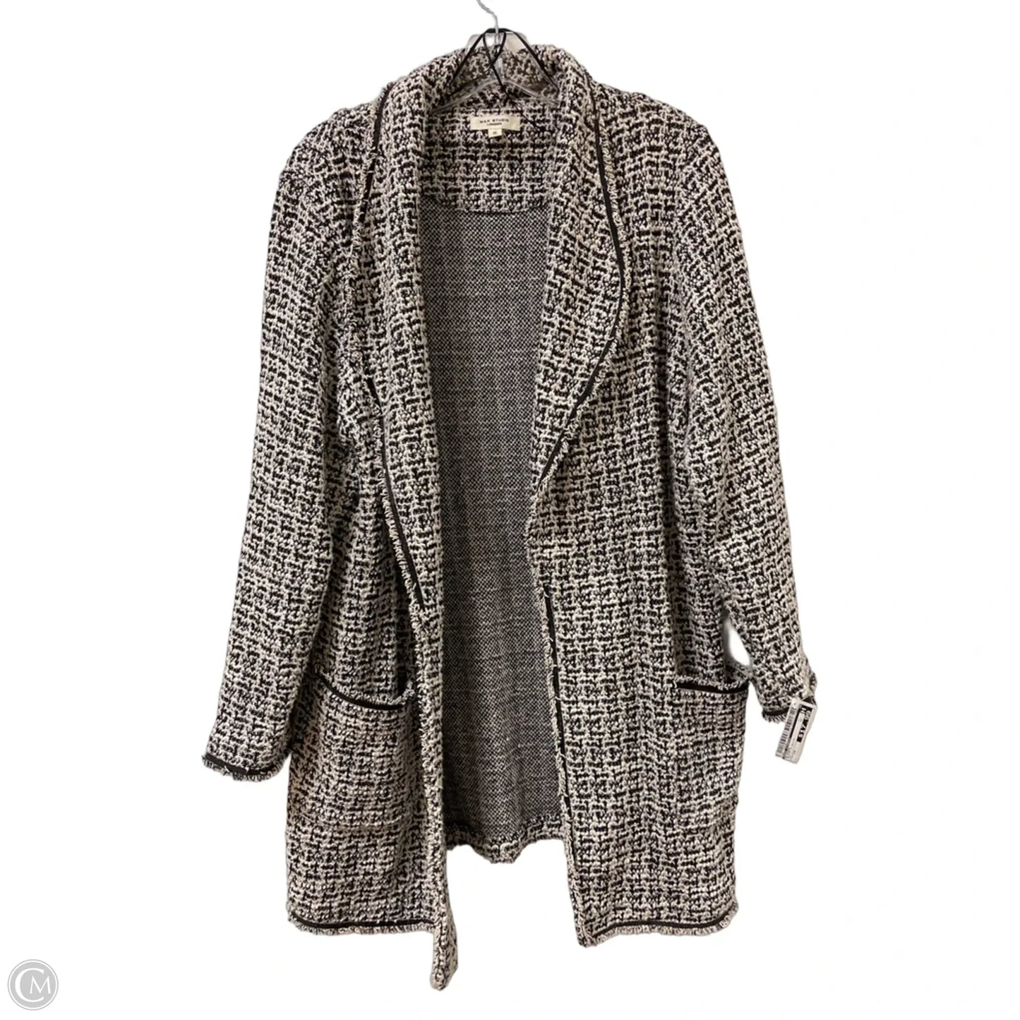 Blazer By Max Studio In Black & White, Size: 1x