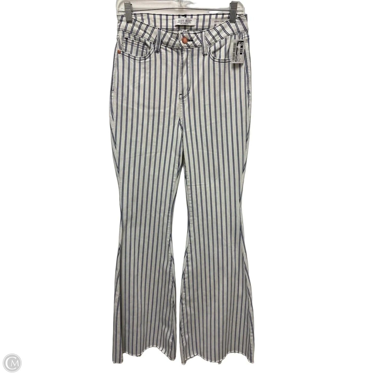 Jeans Flared By Judy Blue In Striped Pattern, Size: 6