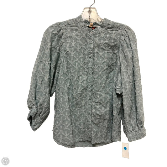 Blouse Long Sleeve By Pilcro In Blue, Size: S