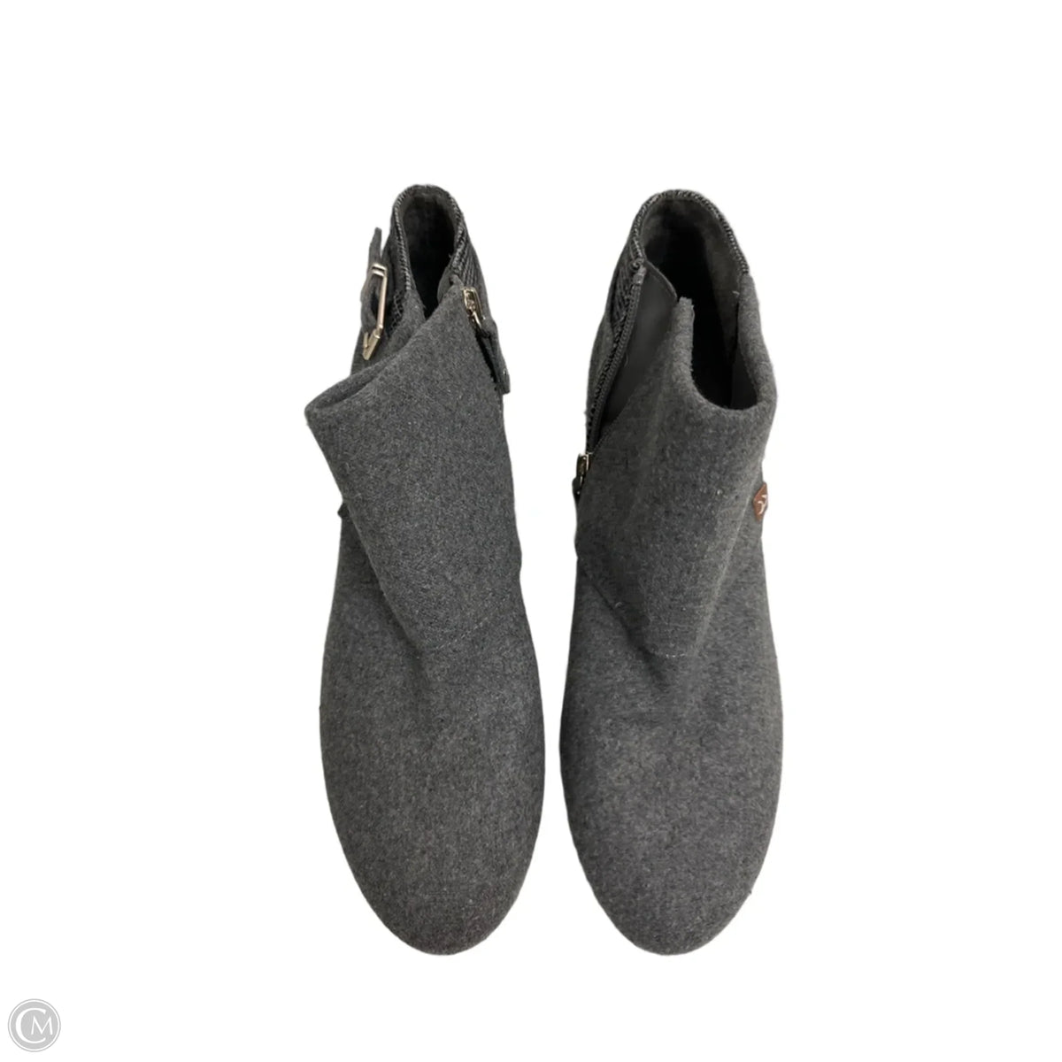 Boots Ankle Heels By Dr Scholls In Grey, Size: 10