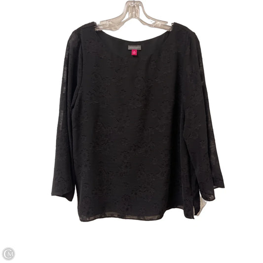 Top Long Sleeve By Vince Camuto In Black, Size: M