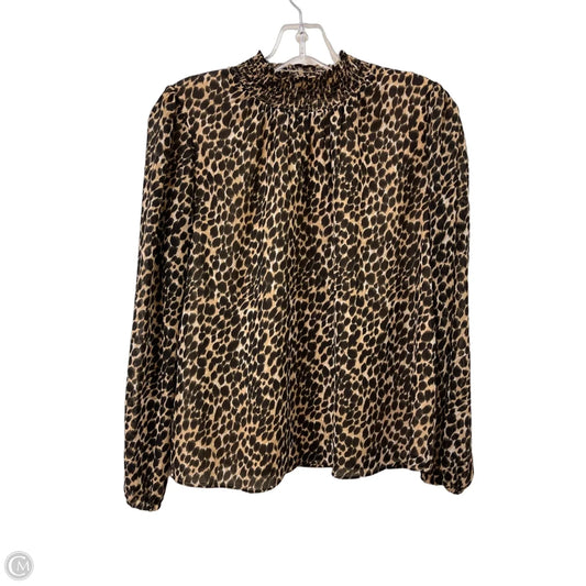 Top Long Sleeve By J. Crew In Animal Print, Size: Xs