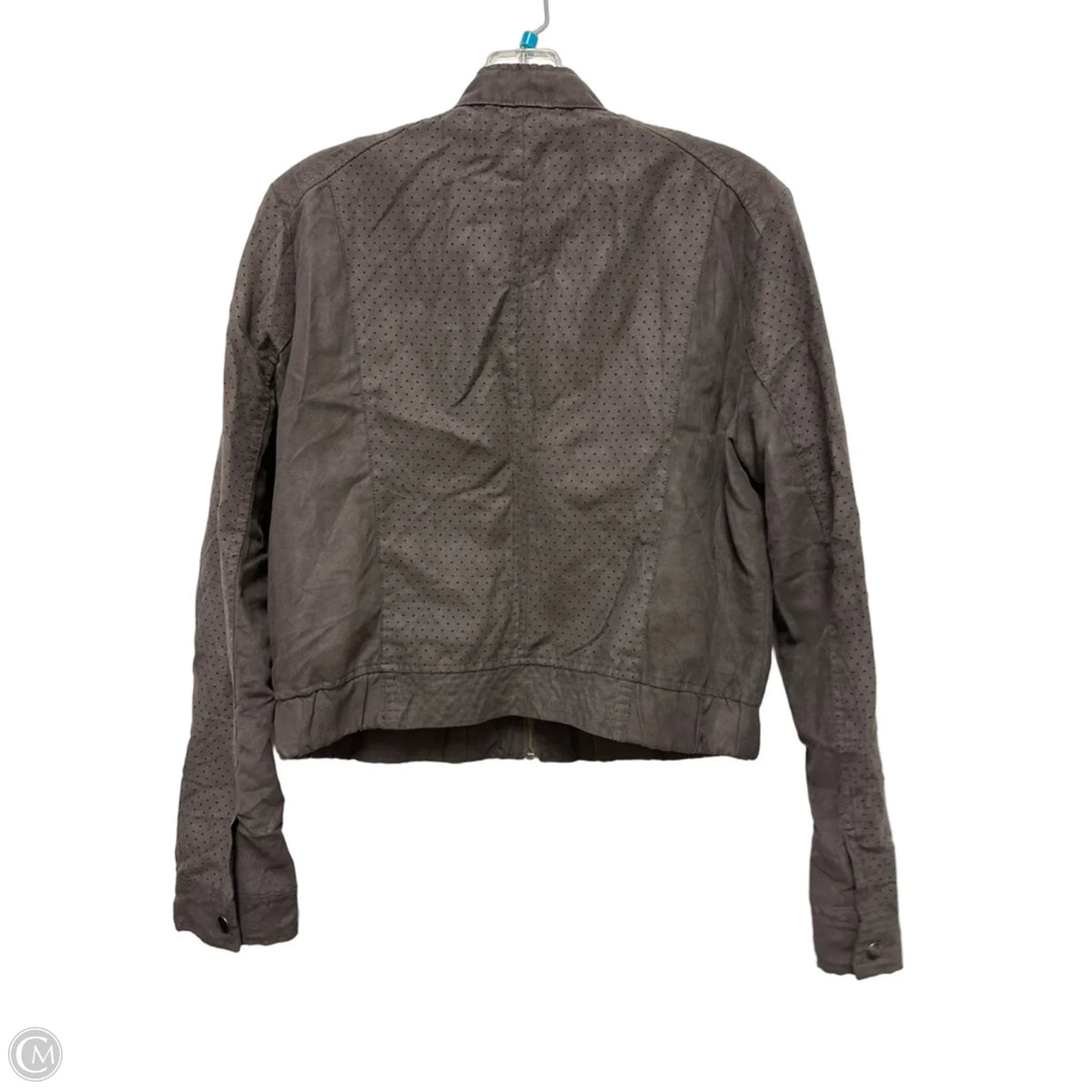 Jacket Moto By Elle In Grey, Size: M