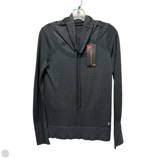 Athletic Top Long Sleeve Collar By Under Armour In Grey, Size: S