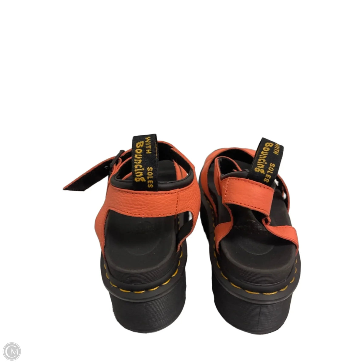 Sandals Designer By Dr Martens In Orange, Size: 7