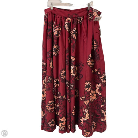 Skirt Maxi By Cato In Black & Red, Size: 18