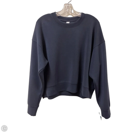 Athletic Sweatshirt Crewneck By Yogalicious In Navy, Size: L