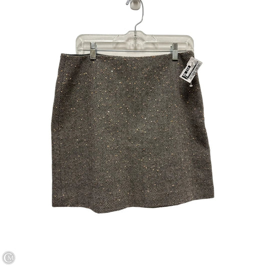 Skirt Mini & Short By Loft In Gold & Grey, Size: 10