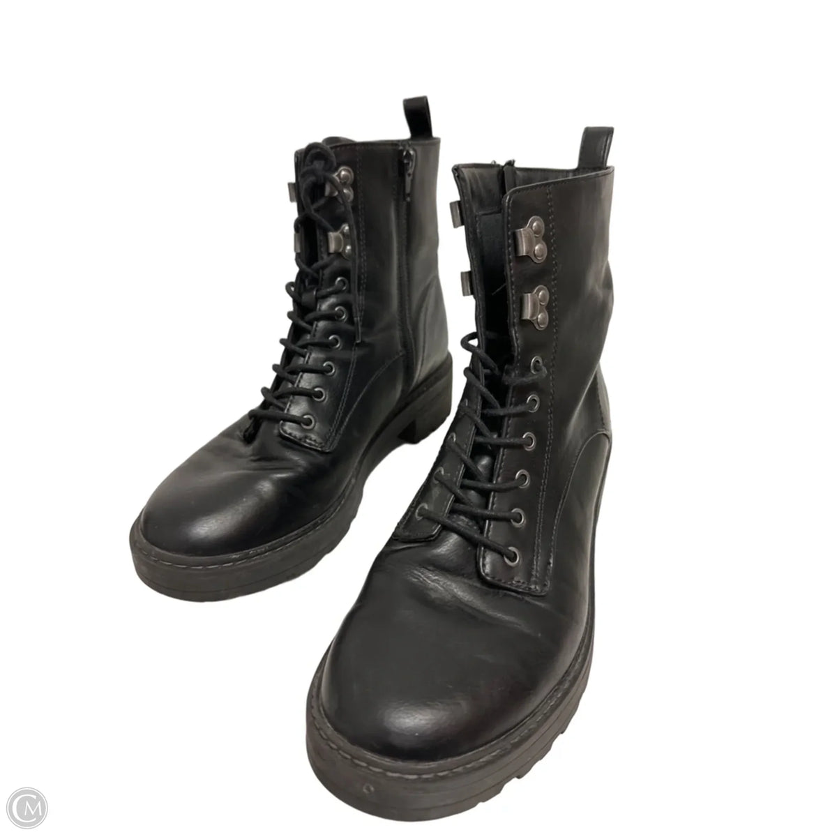 Boots Combat By Universal Thread In Black, Size: 8.5