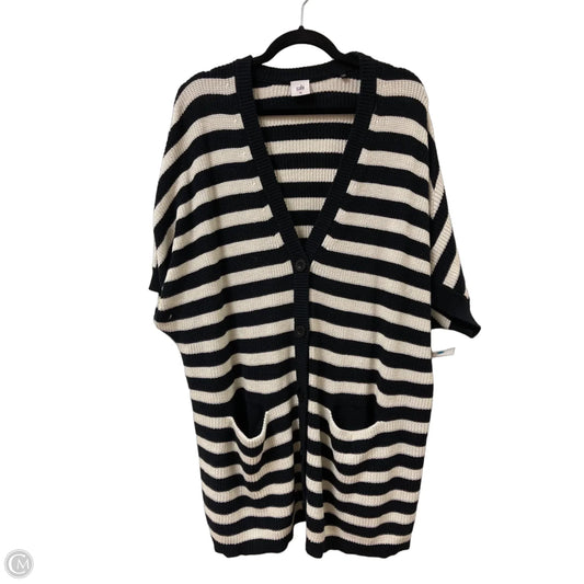 Sweater Cardigan By Cabi In Black & White, Size: Xl