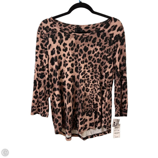 Top Long Sleeve By Jm Collections In Animal Print, Size: Lp