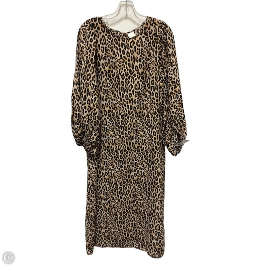 Dress Casual Midi By H&m In Animal Print, Size: M
