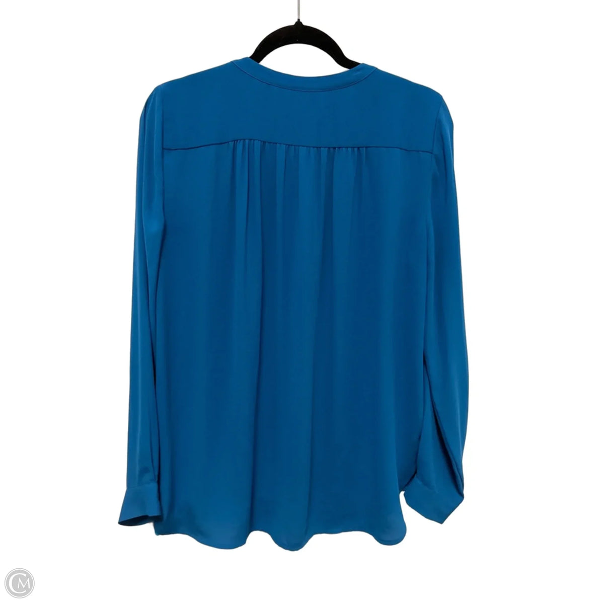 Blouse Long Sleeve By Loft In Blue, Size: M