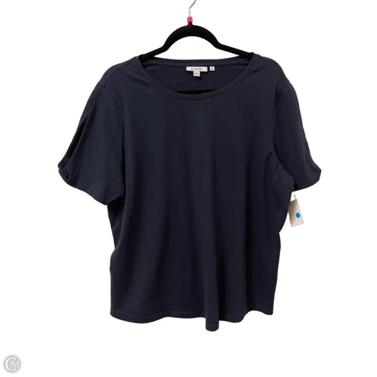 Top Short Sleeve By Chicos In Navy, Size: Xl
