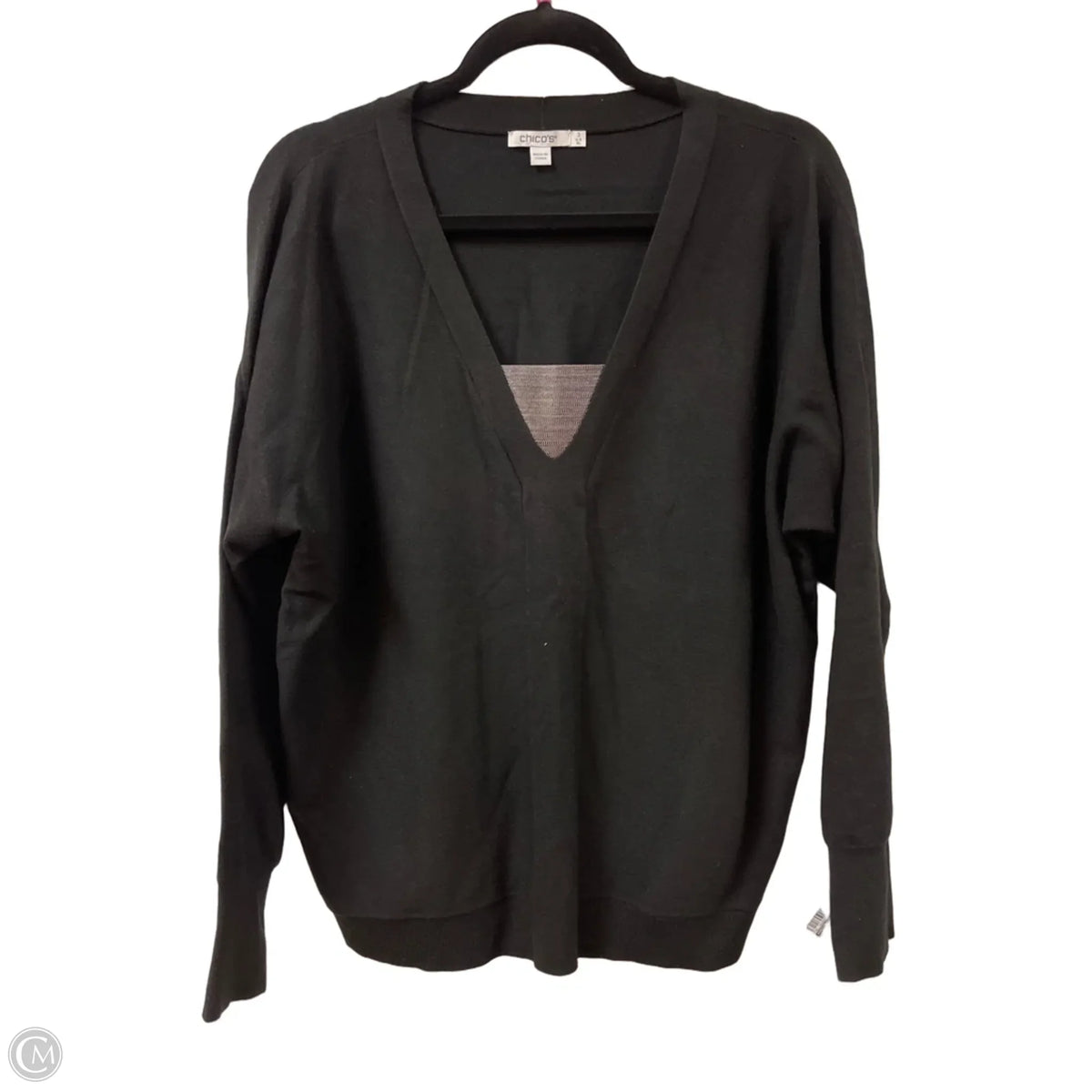 Sweater By Chicos In Black, Size: Xl