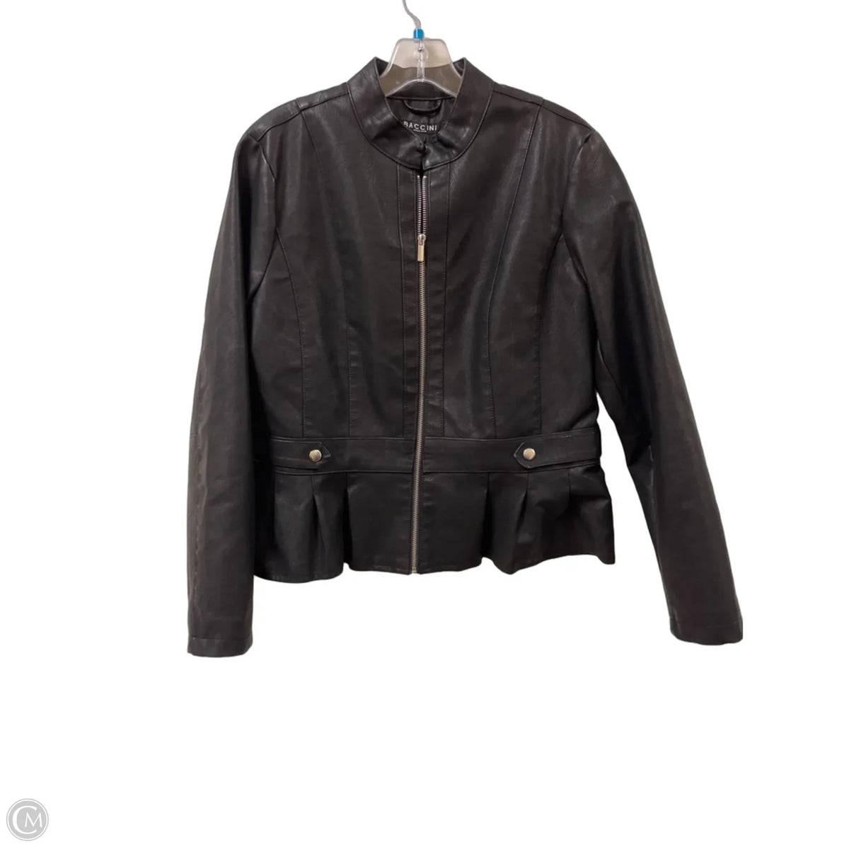 Jacket Moto By Baccini In Black, Size: L