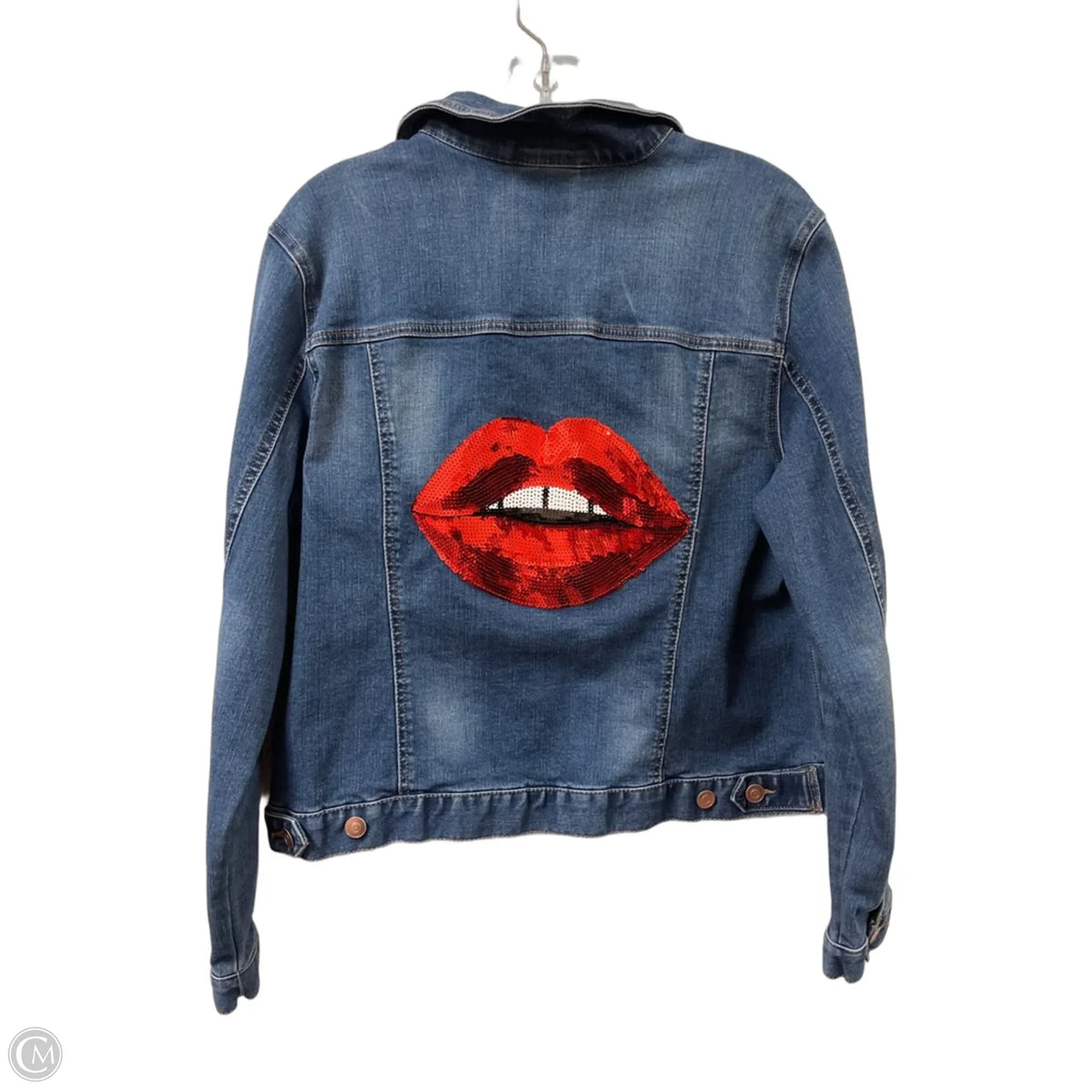 Jacket Denim By Clothes Mentor In Blue Denim, Size: M
