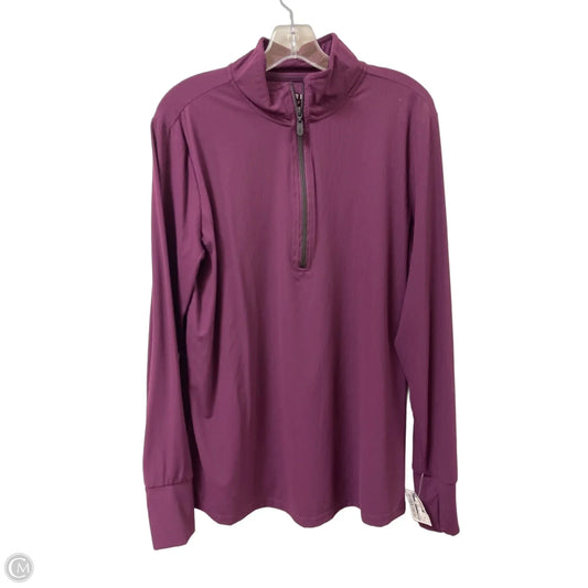 Athletic Top Long Sleeve Collar By Torrid In Purple, Size: 1x