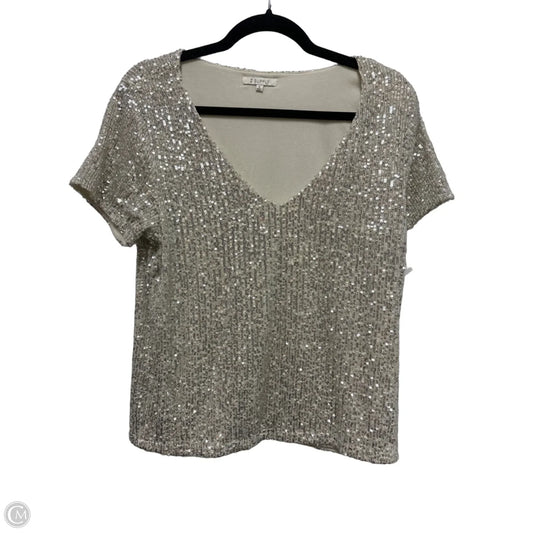 Top Short Sleeve By Z Supply In Silver, Size: S
