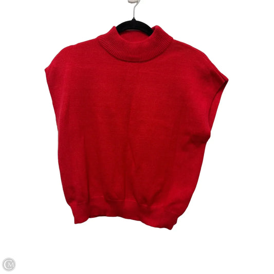 Sweater Short Sleeve By Ssys In Red, Size: Xs