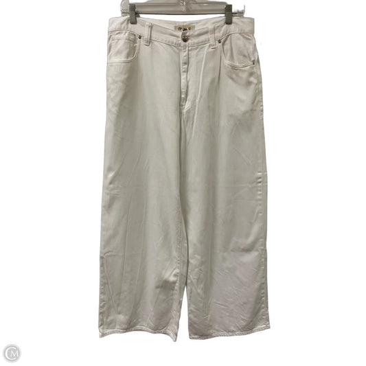 Jeans Wide Leg By Madewell In White Denim, Size: 12