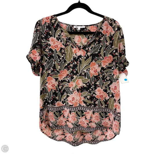 Top Short Sleeve By Dr2 In Floral Print, Size: M