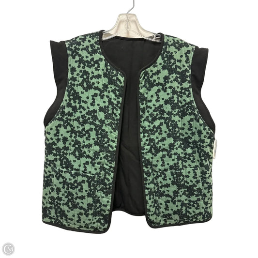 Vest Puffer & Quilted By Crosby In Black & Green, Size: L