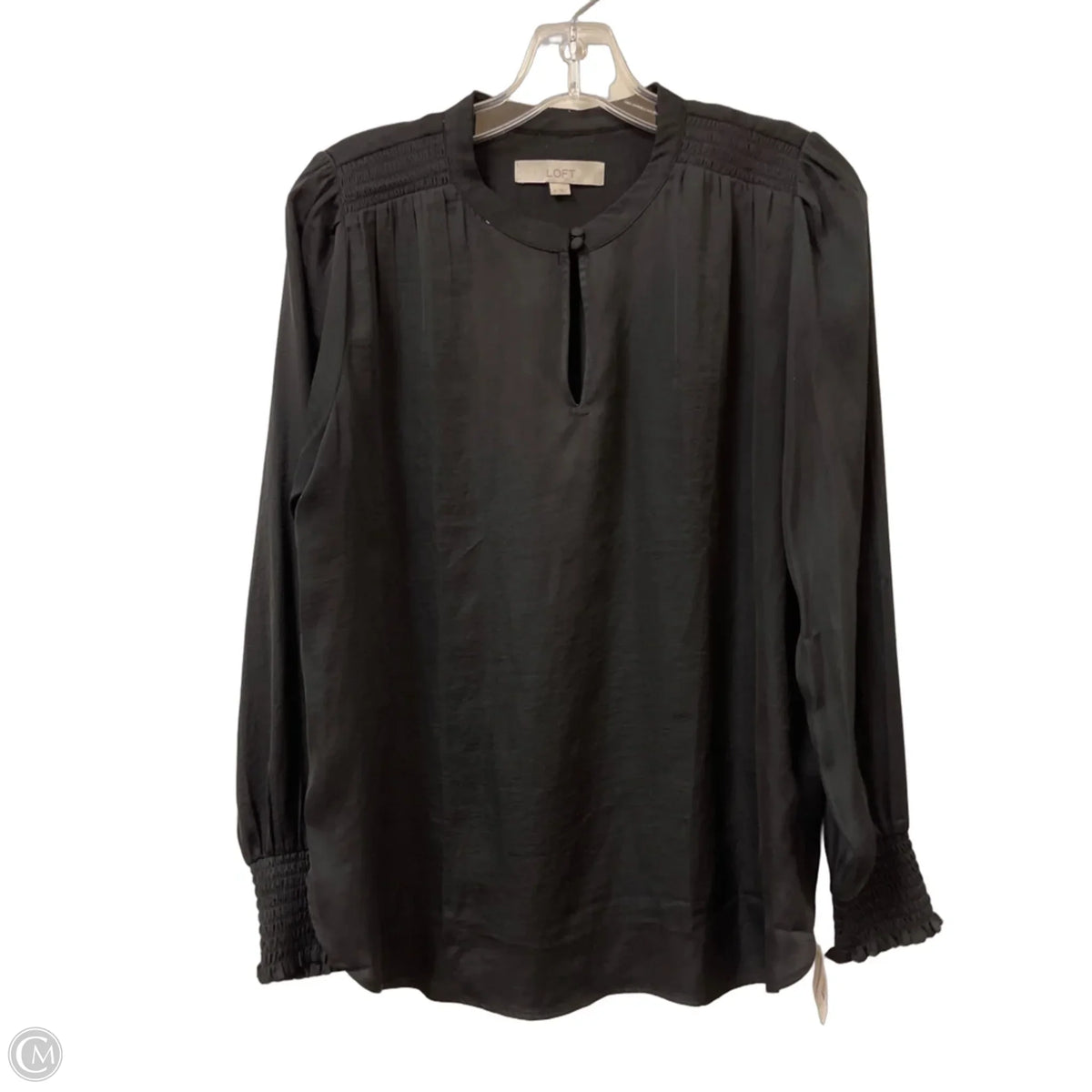 Top Long Sleeve By Loft In Black, Size: M